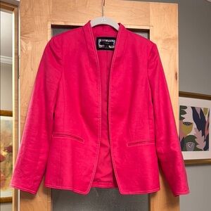 J. Crew Pink Blazer Structured Collarless Design